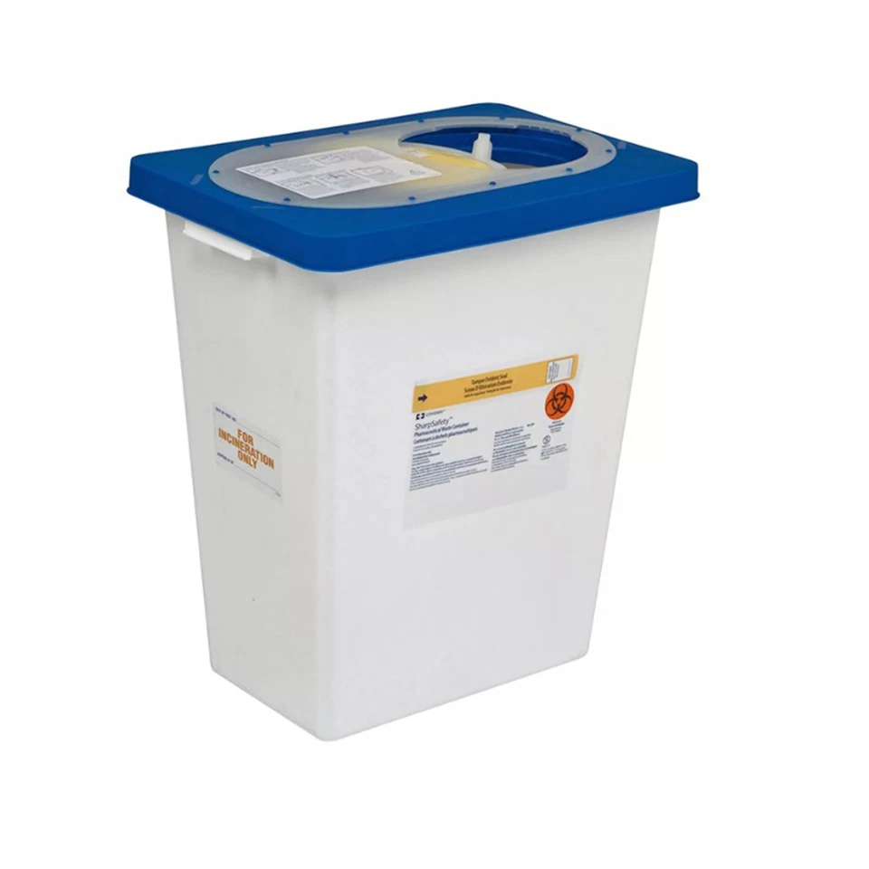 Recipiente de resíduos farmacêuticos Covidien Sharp Safety 12 gal. 10 por estojo - Imagem 1 de 1