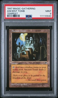 1997 Magic the Gathering Tempest, Ancient Tomb, ✨ PSA 9 ✨ - Image 1 of 4