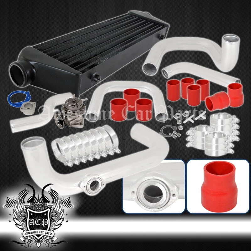 Kit de tubulação de motor Integra 90-93 + intercooler turbocompressor FMIC +acopladores +Bov - Imagem 1 de 3