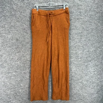 Pantalones chinos DKNY para mujer S pequeños marrón tiro alto cachemir elástico con cordón Foto 1 de 4
