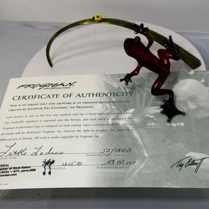 RARE Tim Cotterill Frogman Frog Bronze Sculpture LITTLE LADIES w COA LE 52/5000 - Picture 1 of 12