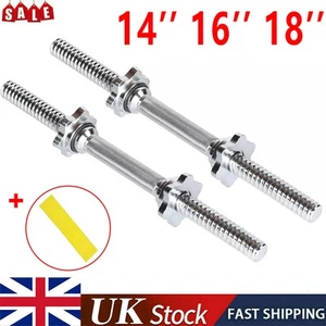 Spinlock DUMBBELL BARS Standard 1 Inch Plates Weightlifting Bar & Collars Set - Picture 1 of 20