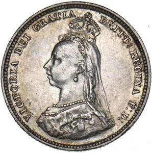 Chelín 1887 - Moneda de plata británica Victoria - Bonita - Imagen 1 de 2