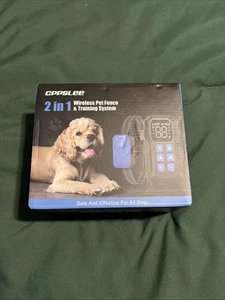 Cppsle Electric Dog Fence 2in1 Wireless Pet Collar Rechargeable Training System - Picture 1 of 3