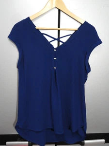 Top Dynamite azul cobalto sin mangas elegante cómodo para mujer talla pequeña pequeña - Imagen 1 de 7