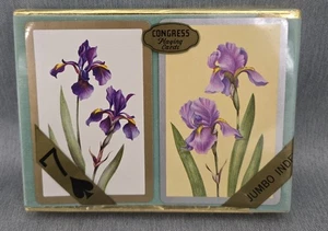 Kongress Jumbo Index Spielkarten mit Box Doppelpack Blumen neu fabrikversiegelt - Bild 1 von 4