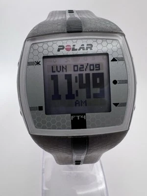 Reloj Polar FT4 Unisex 38mm Gris Tono Plata Día Fecha Digital Batería Nueva Foto 1 de 4