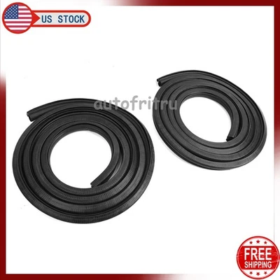 Pair Rear Door Weatherstrip Seals for Chevrolet Blazer C10 Pickup C20 Suburban - Image 1 of 4