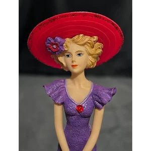 Tuesdays hat sets off your face Lady Figurine Hats of the Week Red Hat - Picture 1 of 4