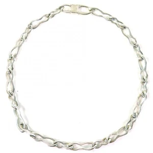 Excellent GUCCI Infinity Chain Necklace Choker SV925 Silver Italy Ladies #370 - Picture 1 of 7