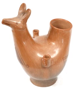 Heron Martinez Mendoza Candelabra Deer Effigy Mexico Folk Art Pottery VTG 12" - Picture 1 of 7