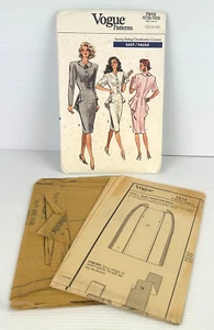 1980s Vogue Patterns Misses' Dress  #7013  Size 12 - 16  (Cut) - Picture 1 of 3