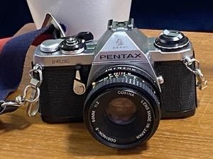 Vintage Asahi Pentax ME Film Camera & Cosina 50mm f 2 Lens - Imagen 1 de 12