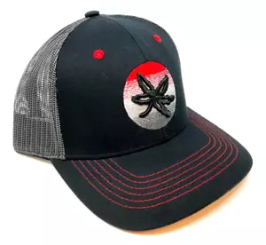 OHIO STATE UNIVERSITY EIMER LOGO SCHWARZ GRAU NETZ TRUCKER DRUCKKNOPFLASCHE MÜTZE KAPPE - Bild 1 von 4
