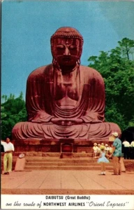 DAIBUTSU Großer Buddha NORDWESTFLUGGESELLSCHAFT "Orient Express" JAPAN Postkarte - Bild 1 von 2