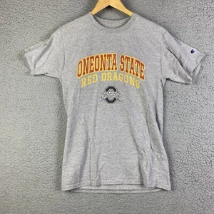 Champion ONEONTA Red Dragons T-Shirt Mens S STATE UNIVERSITY NEW YORK Gray *READ - Picture 1 of 10