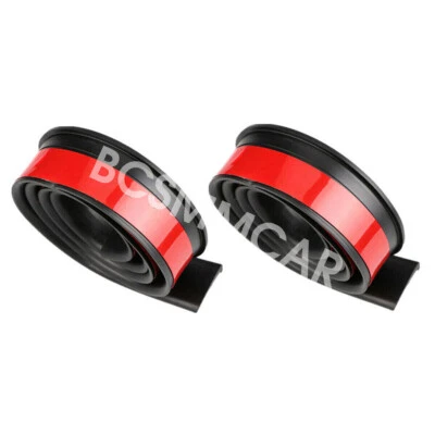2Pcs Car Fender Flare Wheel Eyebrow Protector Arch Rubber Strips Moulding Decor - Image 1 of 4