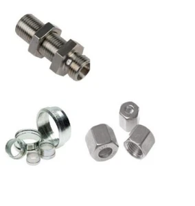 Gerade Schottverschraubung Fitting Schneidringverschraubungen Hydraulik - Bild 1 von 16