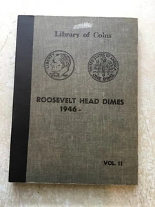 Roosevelt Head Dimes 1946-1965 Library of Coins book 41 RAINBOW TONED COINS - Picture 1 of 24