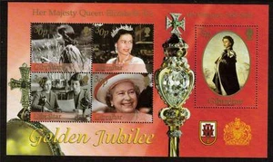 GIBRALTAR MNH 2002 MS1001 QE11 GOLDEN JUBILEE MINISHEET - Picture 1 of 1