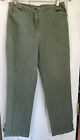 vintage Blair army green high hi rise waist waisted pants cropped medium 8 10 12