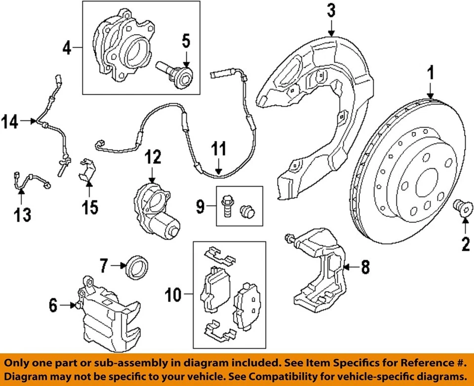 Componentes de freno de suspensión trasera BMW OEM 19-25 230i xDrive 34208836841 Foto 1 de 1
