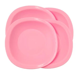 Tupperware Pink Microwaveable Gourment Plastic Round Dessert Serving Plate (4) - Picture 1 of 7