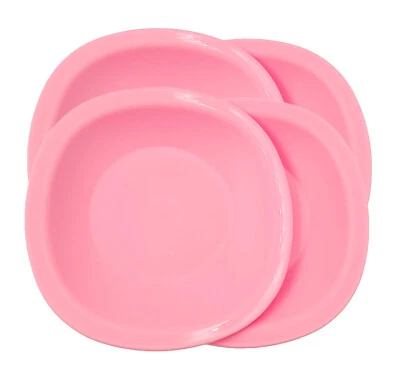 Tupperware Pink Microwaveable Gourment Plastic Round Dessert Serving Plate (4) - Image 1 of 4