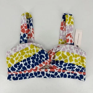 Anthropologie Bikini Top Women's Size S Multicolor Lizzie Twist-Front New NWT - Picture 1 of 10