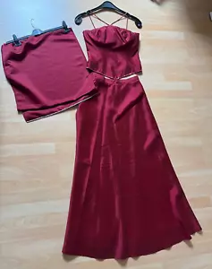 zweiteiliges Abendkleid mit passender Stola Gr. 34/36 - nur 1x getragen - Bild 1 von 21