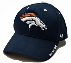 '47 Denver Broncos NFL Navy Blue Frost MVP Adjustable Cap Hat - Picture 1 of 5