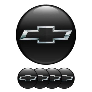 4 pcs Silicone Sticker for Wheel Center Hub Cap Chevrolet , Dome Emblem Logo - Picture 1 of 13