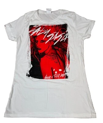 Lady Gaga Born This Way TShirt Women’s L White 2011 Cotton Y2K Streetwear - Image 1 of 4