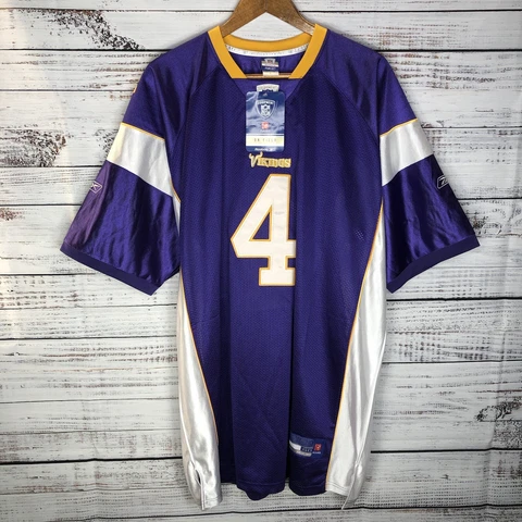 New Vintage Reebok Minnesota Vikings Brett Favre #4 NFL Jersey Men’s Size 60 RBK Cover