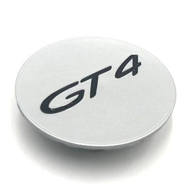 16 GT4 Porsche Cayman Center Cap Wheel Cap Silver Logo 9P2601147 8Z8 - Image 1 of 2