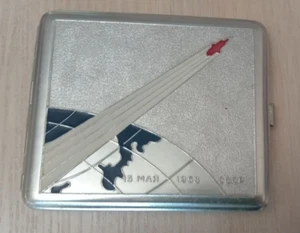 Estuche para cigarrillos espacio soviético URSS - 15 de mayo de 1958 - Imagen 1 de 5