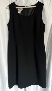 Coldwater Creek Black Sleeveless Dress Round Neck Princess Line Style Size 14 P - Picture 1 of 3