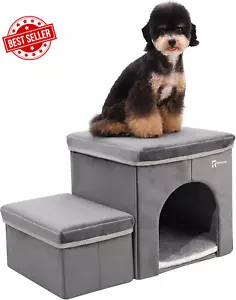 Foldable Stairs, Beds & Sofas Non-Slip Dog Steps with Storage Small & Medium Pet - Picture 1 of 8