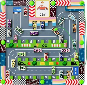 Magnetic Alphabet Maze, Montessori Toys Letter Puzzle for Boys Girls 3 4 5... - Picture 1 of 6