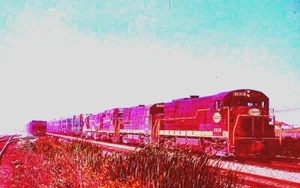 DUPLICATE EKTACHROME SLIDE NEW YORK CENTRAL U-28B #2838 CLEVELAND, OH JULY 1967 - Picture 1 of 1