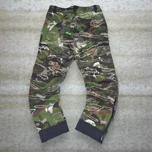 Vintage Under Armour Hunting Camo Tactical Pants Youth 10 Baggy Wide Cargos 90s - Picture 1 of 5