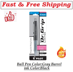 PILOT Dr.Grip Limited Refillable&Retractable Gel Ink Rolling Ball Pen,Color Gray - Picture 1 of 4