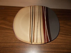 Better Homes & Gardens Bazaar Dinner Plate Brown Striped - Picture 1 of 3