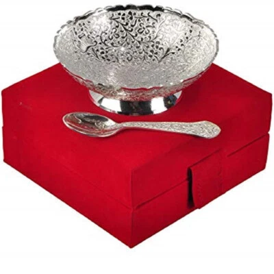 Silver/Gold Plated Single Kamal Bowl Set With Royal Velvet Box, 30 ML - Image 1 of 2