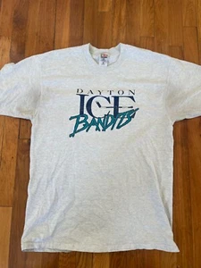 Dayton Ice Bandits Vintage T Shirt Large Logo Fruit of the Loom Dayton Ohio - Picture 1 of 2