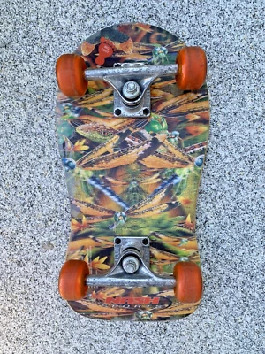 Nash 2003 Big Foot Mini Skateboard Nash Sports Wheels Orange 18" Dragonflies - Image 1 of 4