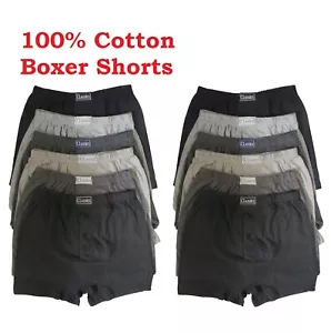 100% Cotton Pack Of 6x 12x Mens Boxer Shorts Extra Soft Button Fly Underwear - Picture 1 of 2