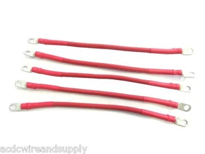 4 Awg HD Golf Cart Battery Cable 5 pc Red CLUB CAR 83 & Up Set U.S.A MADE - Picture 1 of 1