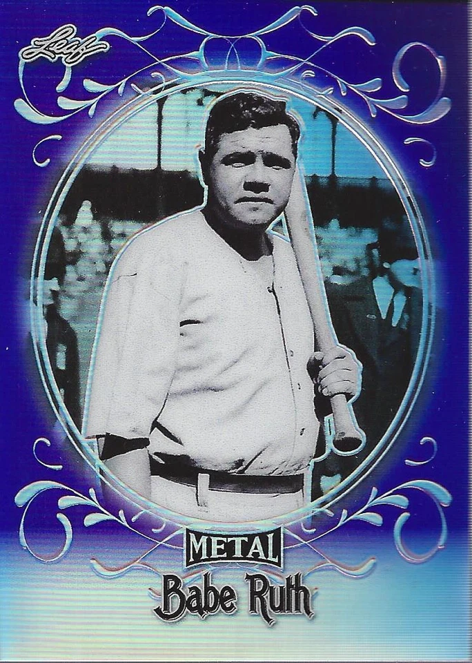 2019 Leaf Metal Babe Ruth Collection Purple #28 Babe Ruth /25 - NM-MT - Image 1 of 2