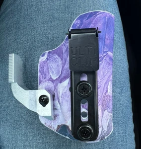 PURPLE/WHITE ULTI CLIP HOLSTER RIGHT-HAND DRAW - Picture 1 of 3